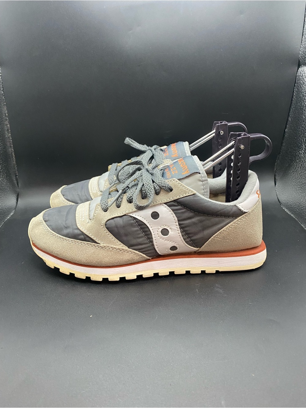 Saucony Jazz Low Pro Womens Sneakers Gray White Suede Mesh S1866-247 Size 6.5